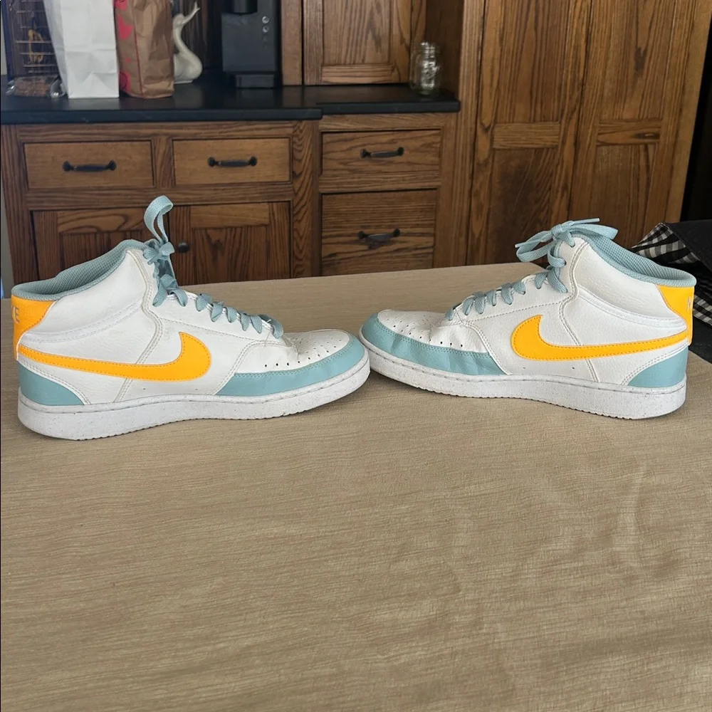 Nike Mens Court Vision Mid Next Nature White Ocean Bliss Sneaker FJ3998-100 sz 8